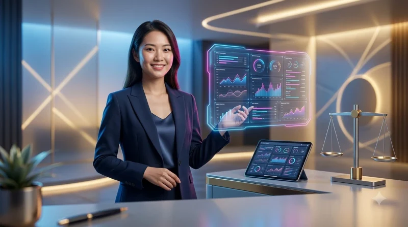 Ảnh minh họa các tiêu chí xây dựng ngân sách cược hiệu quả với biểu đồ tài chính phát sáng trên máy tính bảng