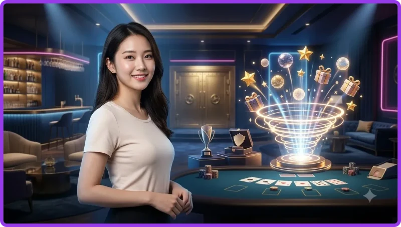 Bảng điều khiển kỹ thuật số hiển thị nhiều mức thưởng đang lấp lánh và tiền xu bay ra