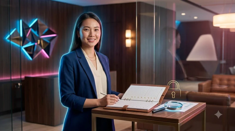 danh sách kiểm tra kỹ thuật số minh họa các mục cần kiểm tra trước khi chấp nhận điều khoản