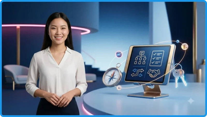 Người dùng đọc kỹ điều khoản sử dụng trước khi bắt đầu trải nghiệm nền tảng trực tuyến
