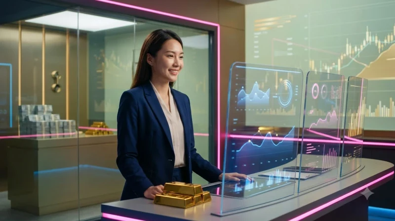 Người phụ nữ tra cứu kết quả xổ số ALO789 trên điện thoại với các biểu tượng số may mắn